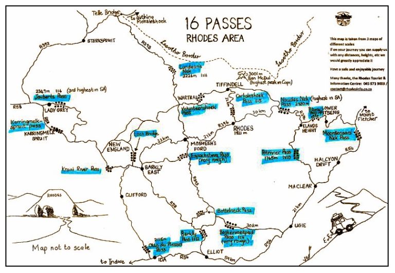 Sixteen Mountain Passes in the Rhodes Area